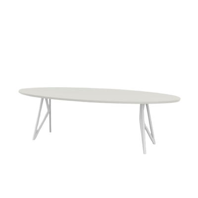 Studio HENK tafel Butterfly Ovaal - wit frame, HPL Fenix bianco kos