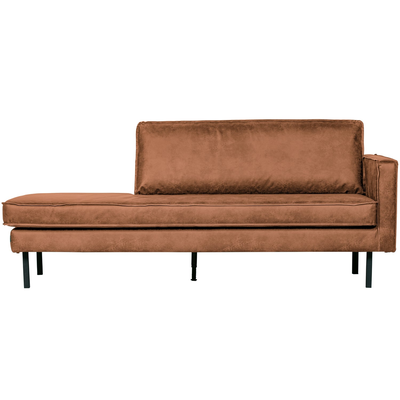 Rodeo daybed rechts ribstof bruin
