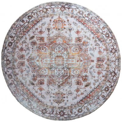 Rond vloerkleed Nora bruin