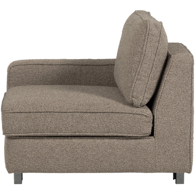 Lazy 1-zits element met arm links boucle antraciet