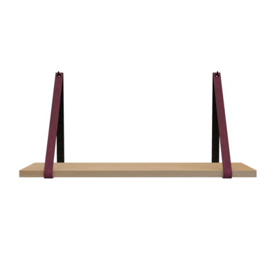 Leren plankdragers (set van 2)
