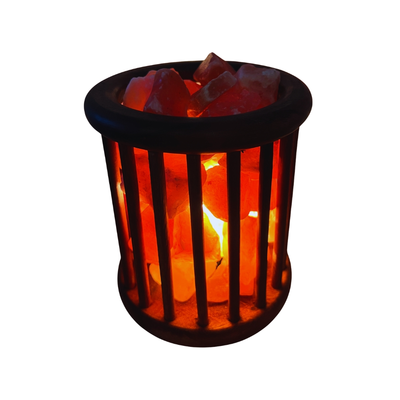 Tafellamp houten mand