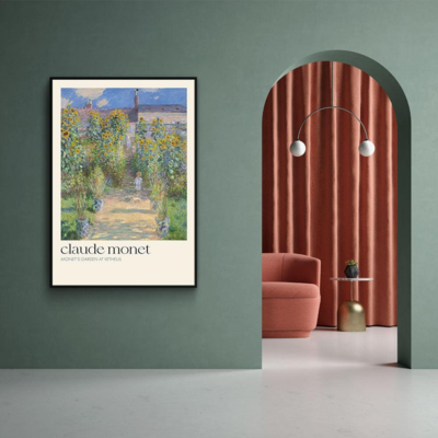 Walljar canvas schilderij - Claude Monet - De Tuin Van Monet In Vétheuil