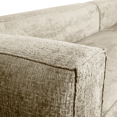 Bean hoekbank rechts chenille velvet taupe