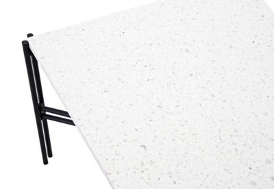 Voldby Salontafel - 75 x 75 cm - wit Terrazzo