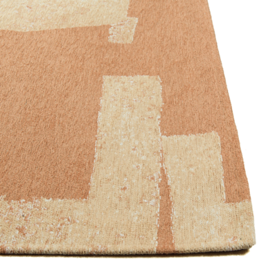 Skip modern design vloerkleed met roze en beige geometrisch patroon
