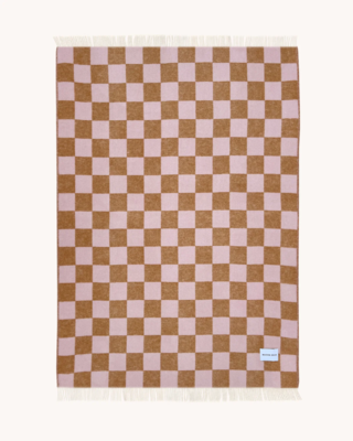 Maison Deux plaid Checkerboard Terra Roze