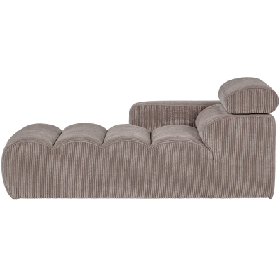 Novi chaise longue element arm links ribstof terra