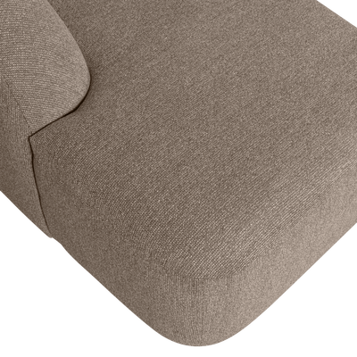 Sloping u-vorm bank off white melange