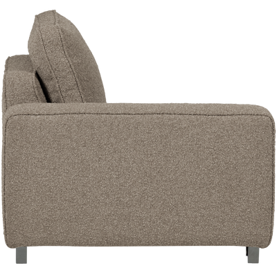 Lazy 1-zits element met arm links boucle antraciet