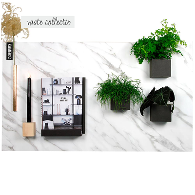 Magneetbord dessin - marmer wit