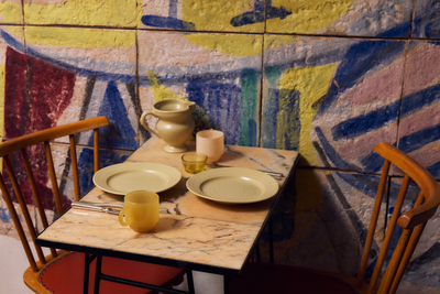 HKliving Servies Farmhouse Ceramics Klein bord - set van 2