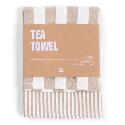 Theedoek Olivia set van 2