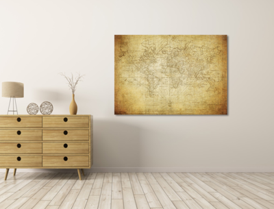 Canvas schilderij Wereldkaart