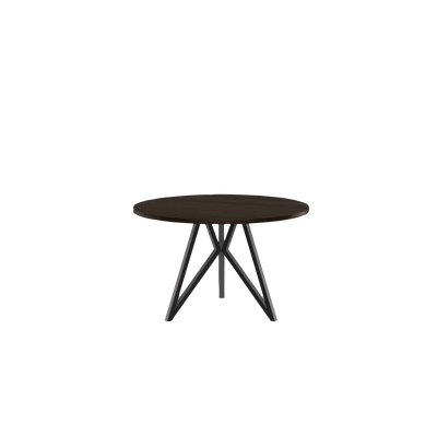 Studio HENK tafel Butterfly Rond Tripod - zwart frame, gerookte beits