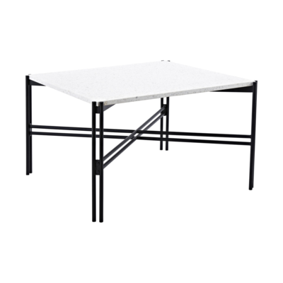 Voldby Salontafel - 75 x 75 cm - wit Terrazzo