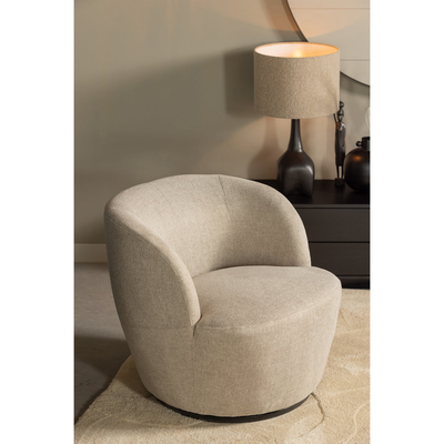 Serra draaifauteuil naturel melange