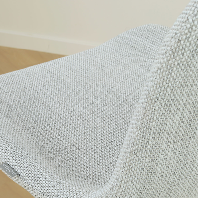 Barkruk Nino-Fé wit onderstel rib beige 75 cm