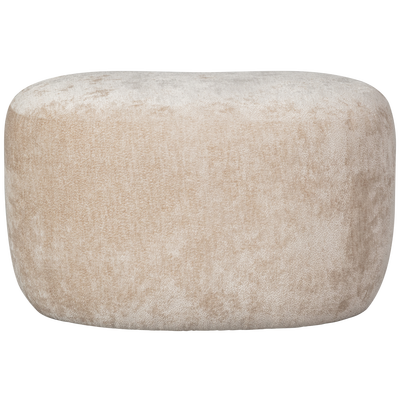 Popular organische poef taupe