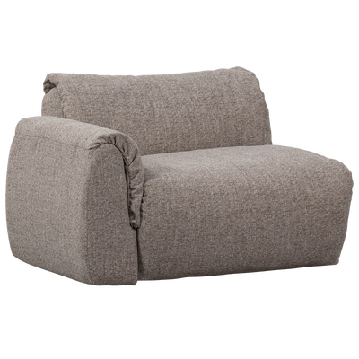 Baggy 1-zits element met arm links geweven chenille oudroze