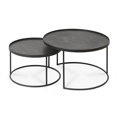 Ethnicraft - Round tray salontafel - set van 2