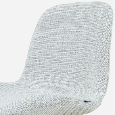 Barkruk Nino-Fé wit onderstel rib beige 75 cm