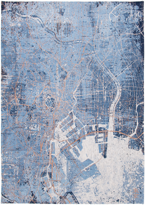 Ecorugs vloerkleed Tokyo blauw