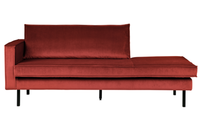 BePureHome daybed Rodeo velvet chestnut