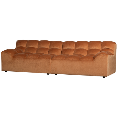 Allure 3-zits bank geweven stof donkerbruin melange