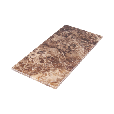 Marmer dienblad L 20x40cm - bruin