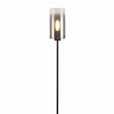 Vloerlamp Guus rookglas 1-lichts – Zwart