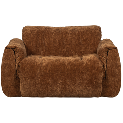 Baggy loveseat geweven chenille bruin