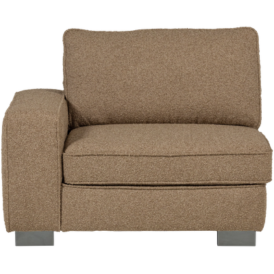 Lazy 1-zits element met arm links boucle antraciet