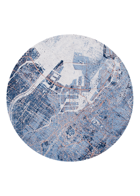 Ecorugs vloerkleed Tokyo blauw