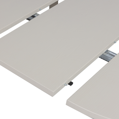 Janne uitschuifbare eettafel rond eiken dakargrau [fsc]