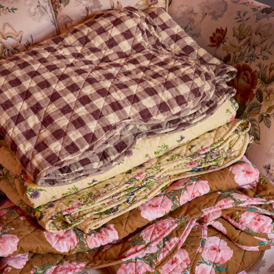 Plaid Rice Floral Fiesta Rose 130x180 cm