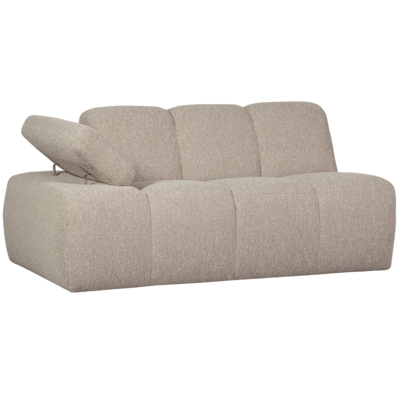 1,5-zits bank Mojo met Arm Links Bouclé Beige Melange