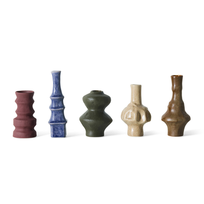 HKliving Vaas 70s ceramics palette - set van 5