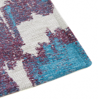 Abstract design vloerkleed Ikat met vlekken en vage vormen