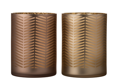 Windlicht ZigZag - set van 2