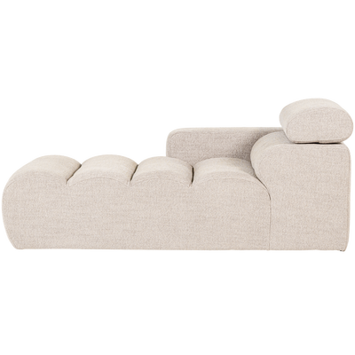 Novi chaise longue element arm links ribstof terra