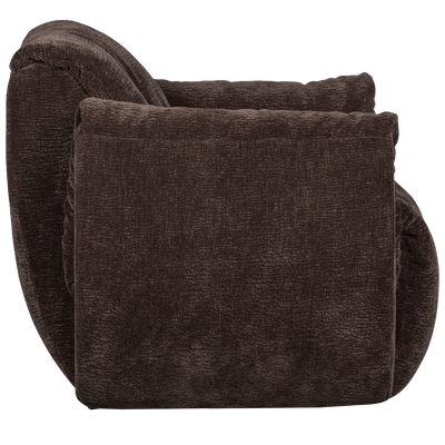 Baggy draaifauteuil geweven stof warmgrijs melange