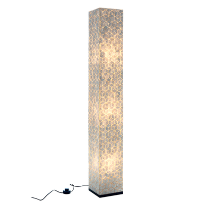 Vloerlamp vierkant Cubes white capiz
