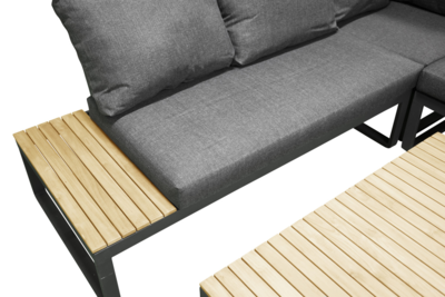 Loungeset Arvin - 2 delig - met zitkussens