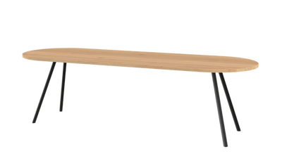 Studio HENK tafel Slim Co Plat Ovaal, zwart frame - Smart Collectie