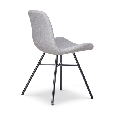 Eetkamerstoel Noa-Fé gestoffeerd - zwart onderstel