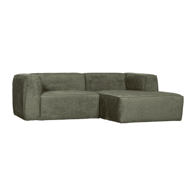 Bean chaise longue bank rechts chenille velvet taupe