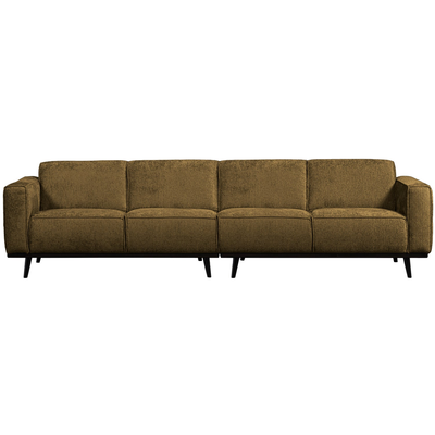 Statement 4-zits bank 280 cm chenille velvet perzikroze
