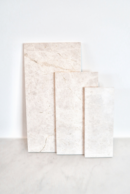 Marmer dienblad S 10x25cm - beige