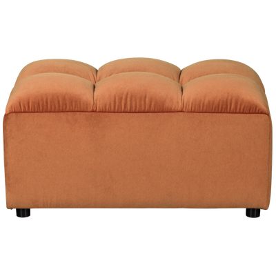Allure hocker geweven stof donkerbruin melange